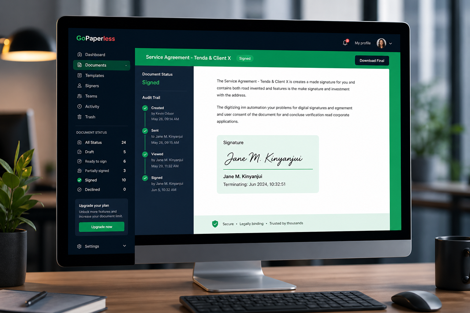 GoPaperless dashboard
